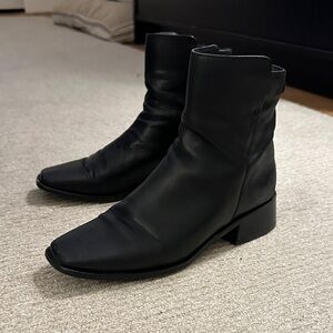 Sam Edelman Black Leather Ankle Boots